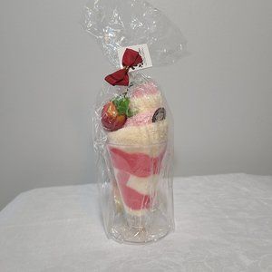 New, novelty wash cloth sundae parfait